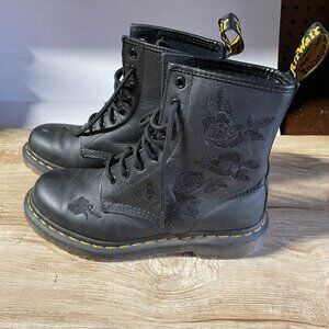 Dr. Martens 1460 Vonda Mondo Floral Leather Lace Up Womens BOOTS: Size 7
